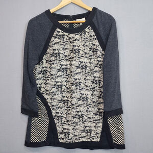 Anthropologie Harlyn Womens Adelaide Knit Pullover Tunic Sweater Sz Small